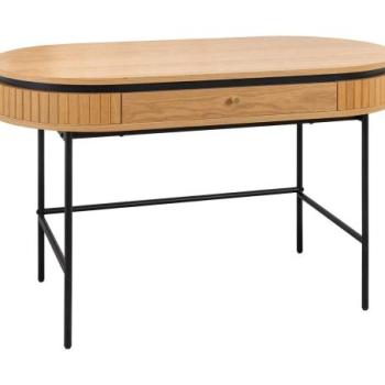 ATELIER barna tölgyfa furnér íróasztal 120 cm kép