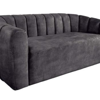 BABYLON fekete bársony kanapé kép