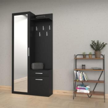 Baltrum Duo előszobafal, 50x180x35 cm, fekete kép