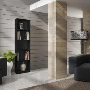 Baltrum R40 polcos szekrény, 40x182x30 cm, fekete kép