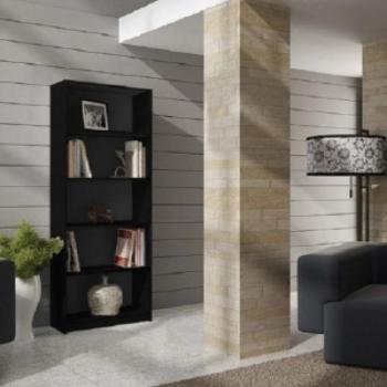 Baltrum R60 polcos szekrény, 60x182x30 cm, fekete kép