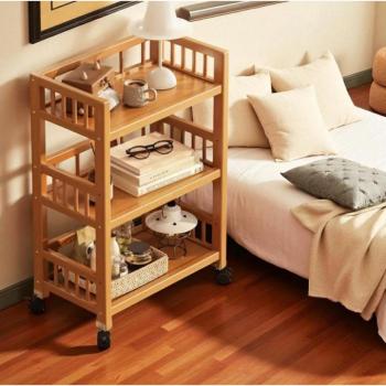 Bambusz polc kerekeken - 3 polcos kép