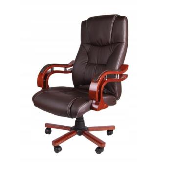 Barna masszázsfotel fa karfákkal BSL003M kép