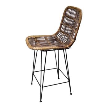 Barna rattan bárszék 106 cm – Ego Dekor kép