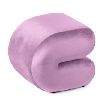 Bársony puff, U alakú, lila - ULM kép