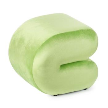 Bársony puff, U alakú, zsályazöld - ULM kép