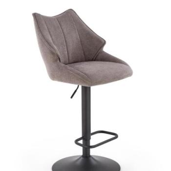 Bárszék, állítható magassággal, szövet - fém, szürke - fekete - VOYONS kép
