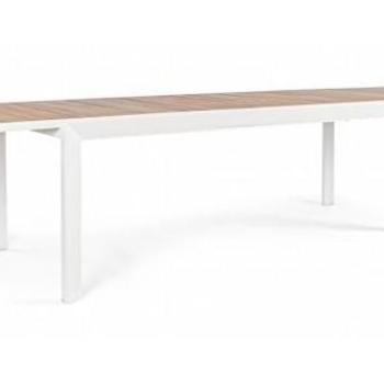 BELMAR fehér bővíthető kerti étkezőasztal 220-340cm kép