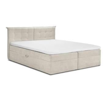 Bézs boxspring ágy tárolóhellyel 160x200 cm Echaveria – Mazzini Beds kép