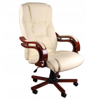 Bézs színű masszázsfotel fa karfákkal BSL005M kép