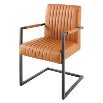 BIG ASTON barna bőr szék kép