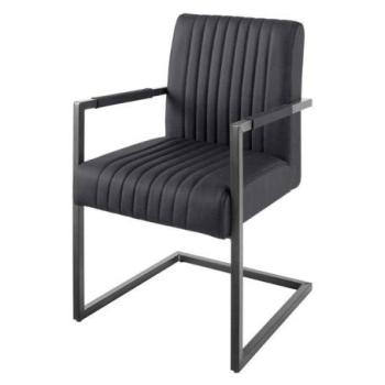 BIG ASTON fekete bőr szék kép