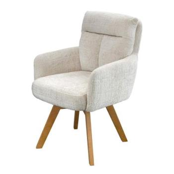 BIG GEORGE bézs polyester zsenília forgószék kép