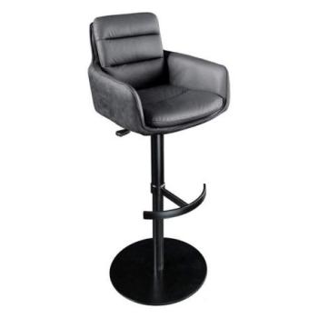 BIG GEORGE fekete bőr bárszék kép