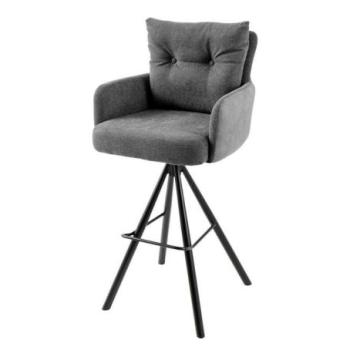 BIG GEORGE fekete szövet bárszék kép