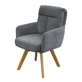 BIG GEORGE szürke polyester zsenília forgószék kép