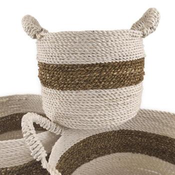 BINGIN fehér tengerifű tároló kosár S kép