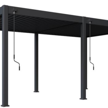 Bioklimatikus pergola INTRO NEO 5,3x3 m, alumínium és acél - szabadon álló kép