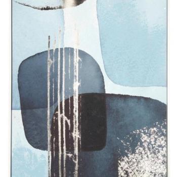 BOLD kék és fehér vászon festmény kép