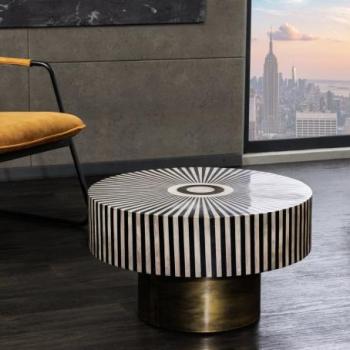 BONE INLAY arany dohányzóasztal 60cm kép