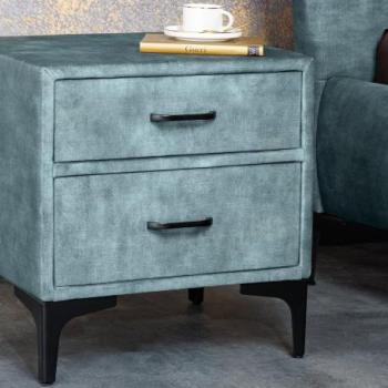 BOUTIQUE türkiz bársony éjjeliszekrény 50cm kép