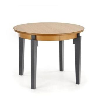 Bővíthető étkezőasztal 100/200 cm, tölgy színű, antracit szürke - CLASSICHIC kép