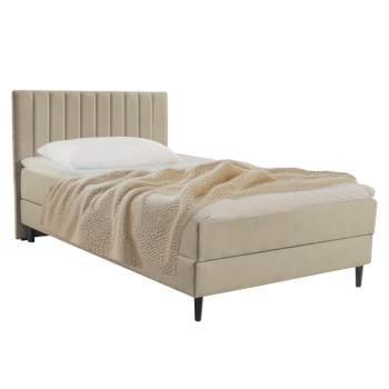 Boxspring ágy, 100x200, bézs, VALENCI kép