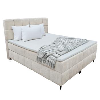 Boxspring ágy, 200x200, bézs, ALMA kép