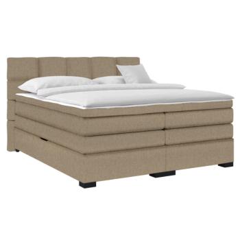 Boxspring ágy, 200x200, szürkésbarna Taupe, APRIL kép
