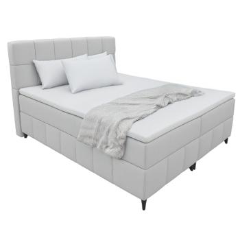 Boxspring ágy, 200x200, világosszürke, ALMA kép