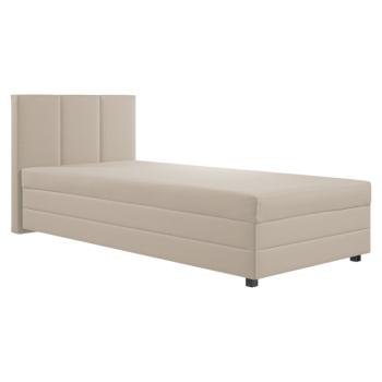 Boxspring ágy, egyszemélyes, bézs, 110x200, univerzális, ALEXA kép