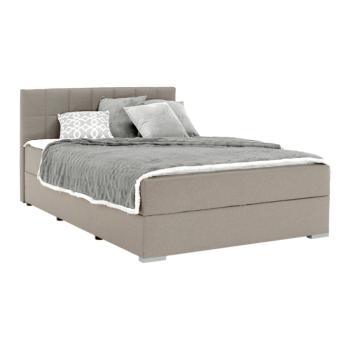 Boxspring típusú ágy 120x200, szürkésbarna taupe, FERATA TV KOMFORT kép