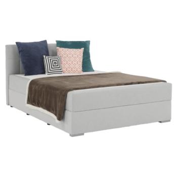 Boxspring típusú ágy 140x200, világosszürke, FERATA KOMFORT kép