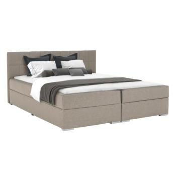 Boxspring típusú ágy 160x200, szürkésbarna taupe, FERATA TV KOMFORT kép