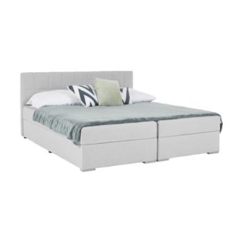 Boxspring típusú ágy 160x200, világosszürke, FERATA KOMFORT kép