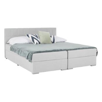 Boxspring típusú ágy 180x200, világosszürke, FERATA KOMFORT kép