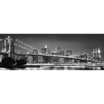 Brooklyn hídat ábrázoló tapéta, 400x140 cm, fekete-fehér - BROOKLIN kép