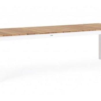 CAMERON fehér teakfa bővíthető kerti étkezőasztal 228-294cm kép