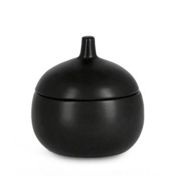 CANISTER fekete kerámia gyertya kép