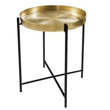 CASABLANCA sárgaréz lerakóasztal tálcával kép