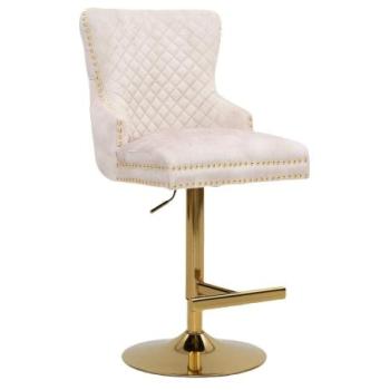 CASTLE bézs bársony bárszék kép