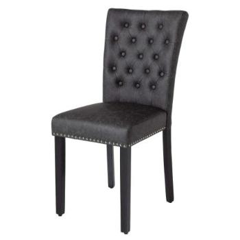 CASTLE chesterfield stílusú fekete szék kép