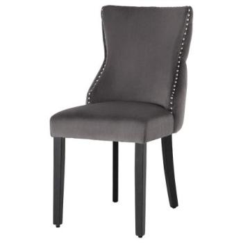 CASTLE DELUXE szürke bársony szék kép