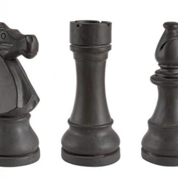 CHESS fekete üvegszál dísztárgy 3db kép