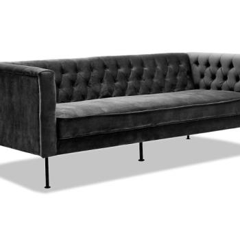 Chesterfield kanapé Concept 55 201, Szürke, 71x206x86cm, Lábak: Fémes kép