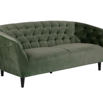 Chesterfield kanapé Oakland 275, Sötétzöld, 78x191x84cm, Lábak: Fa,Részben összeszerelt, Kaucsuk, Eukaliptusz kép