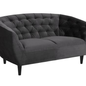 Chesterfield kanapé Oakland 315, Sötétszürke, 78x150x84cm, Lábak: Fa,Eukaliptusz, Kaucsuk kép