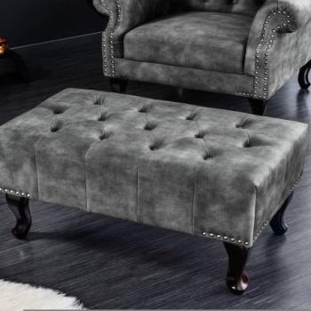 CHESTERFIELD szürke lábzsámoly kép