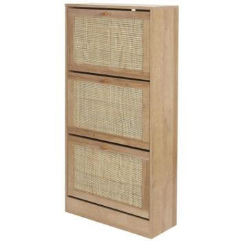 Cipősszekrény, 3 soros, fa, bézs - BALI kép