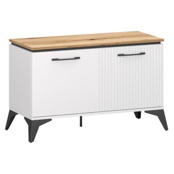 Cipősszekrény, fehér/evoke tölgy, VELIS 2D kép